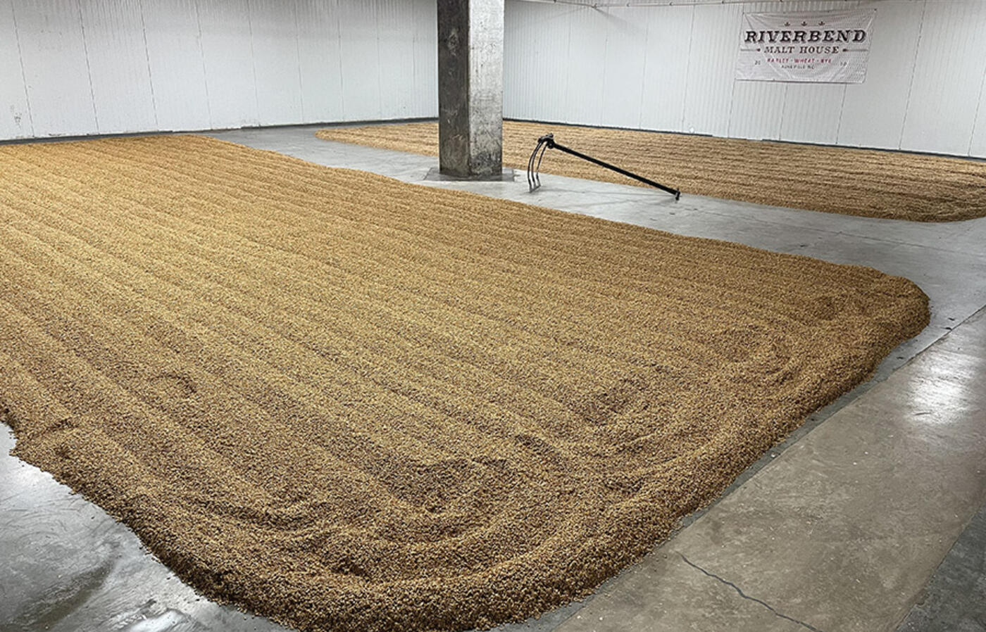 The floor maltings at Riverbend Malt House